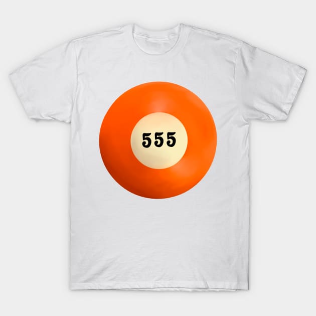 555 Angel Number Pool Ball T-Shirt by notastranger